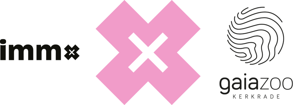 Visual van het IMMX logo - met een X en het gaiazoo logo