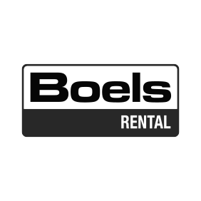 Zwart-wit logo Boels Rental