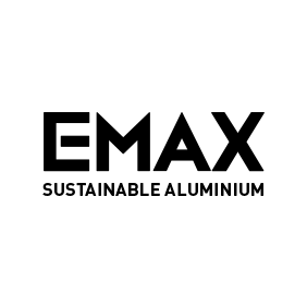 Zwart-wit logo E-Max