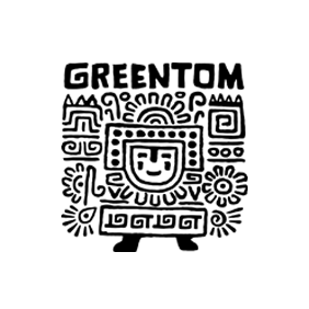 Zwart-wit logo Greentom
