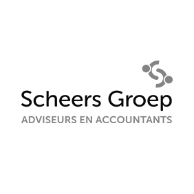 Zwart-wit logo Scheers Groep Adviseurs en accountants