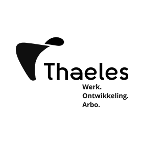 Zwart-wit logo Thaeles