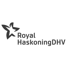 Zwart-wit logo Royal Haskoning DHV