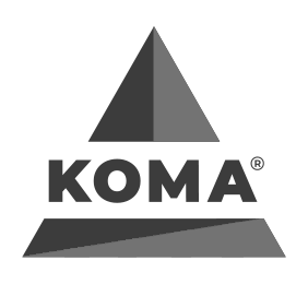 Zwart-wit logo KOMA