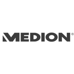 Zwart-wit logo Medion
