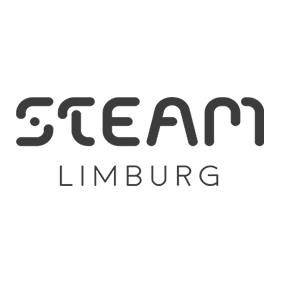 Zwart-wit logo Steam Limburg